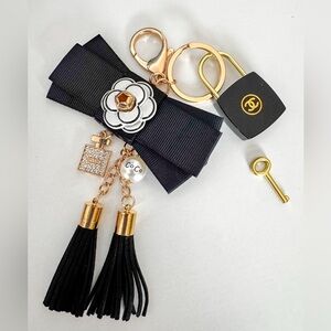 Chanel Vintage Padlock and Key Accessory - Authentic